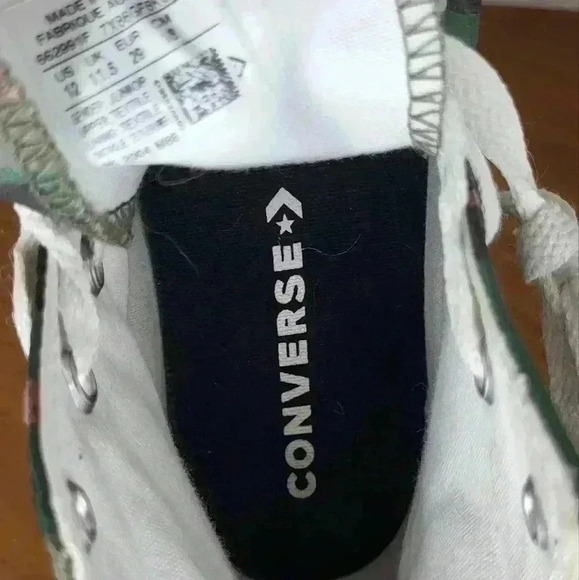 Converse  Camo Burger Fries Skate Shoes Lace Up Sneakers Kids Size 12 - Picture 4 of 12